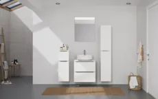 Ixina Ensemble meuble vasque avec miroir et meubles d'appoint 0